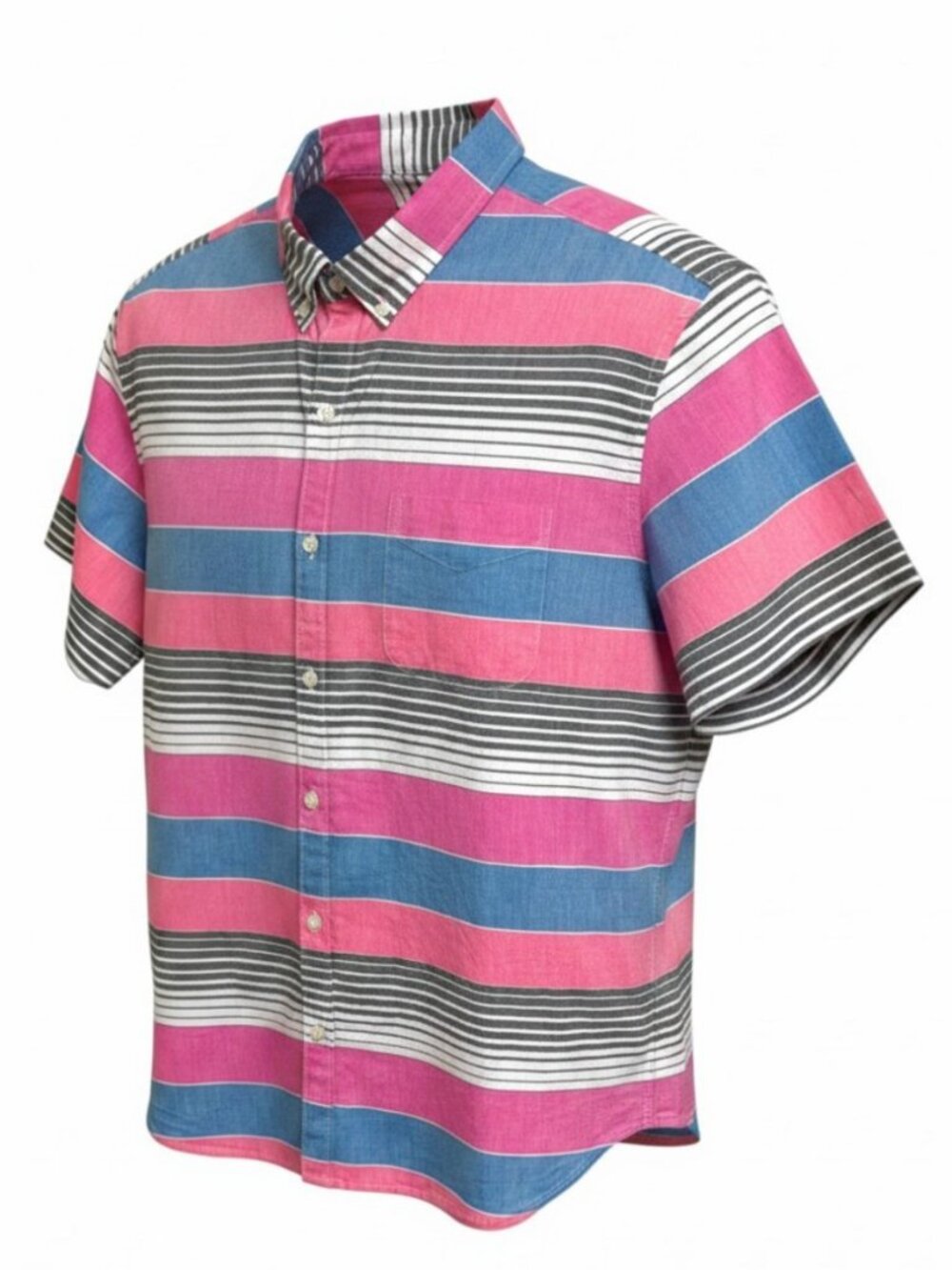 Bonobos Slim Fit Striped Cotton Button Collar Short Sleeve Shirt